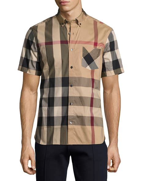 women burberry short sleeve shirt|Burberry men's shirts outlet.